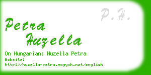 petra huzella business card